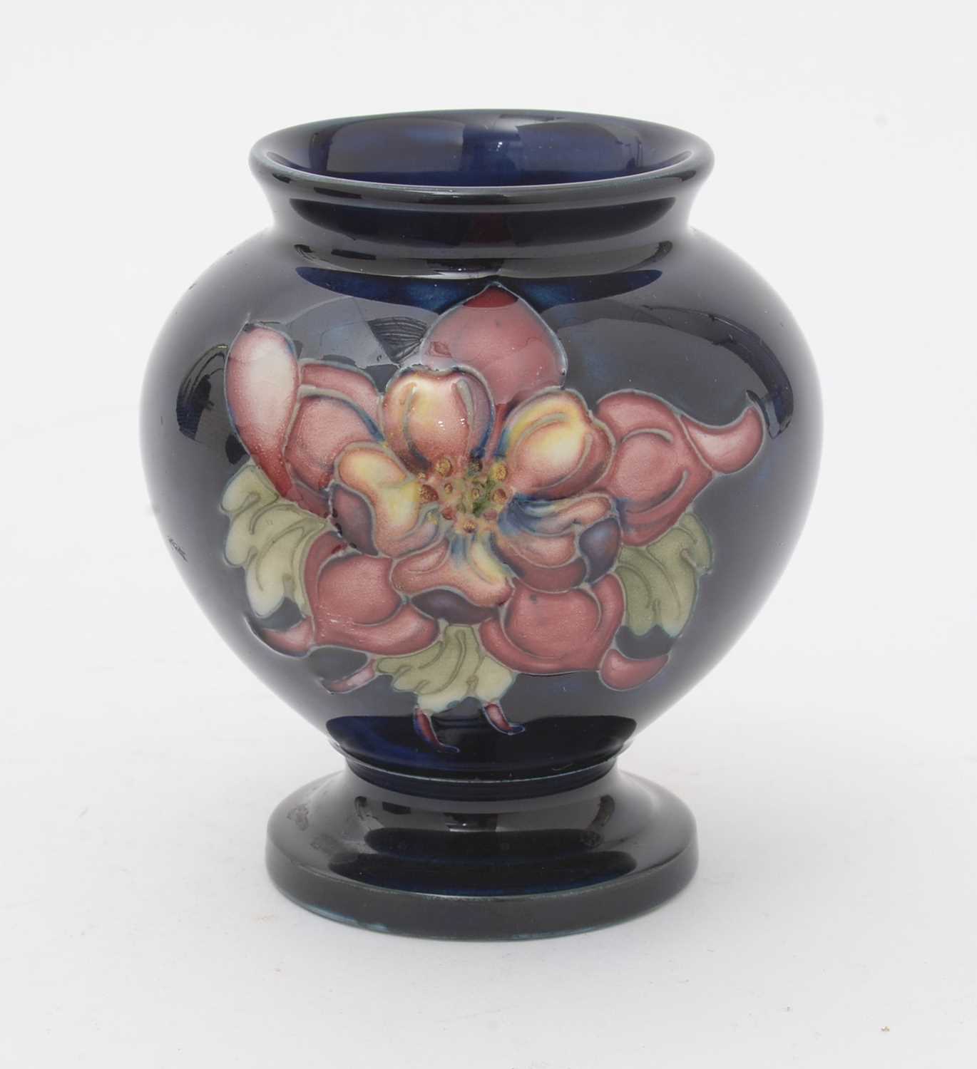 Moorcroft Columbine vase, boxed