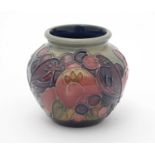 Small Moorcroft Blue Finch pattern vase