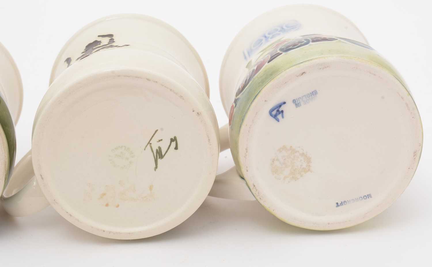 Three Moorcroft mugs by Sally Tuffin - Image 4 of 4