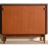 A late 20th C teak wall cabinet.