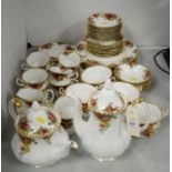 A Royal Albert 'Old Country Roses' pattern part dinner, tea and coffee service