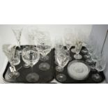 A selection of Waterford crystal, Edinburgh and other glassware