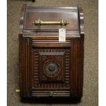 A Victorian mahogany coal box.