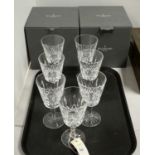 A set of seven Waterford crystal 'Lismore' wine goblets