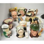 A selection of Royal Doulton of toby jugs