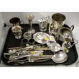A selection of plated metalware,