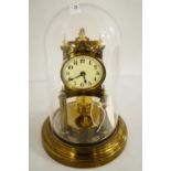 A Gustav Becker brass anniversary clock