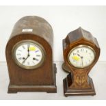 Two mantel clocks, various.