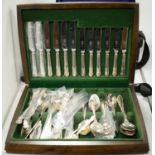 A 20th Century canteen of silver plated cutlery