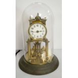 An early 20th Century German brass anniversary clock.