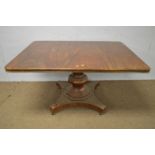 A Victorian mahogany rectangular dining table