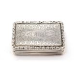 A large George IV silver vinaigrette, by Thomas & William Simpson,