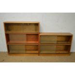 Two Simplex medium mahogany shade sectional bookcases
