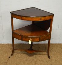 A Georgian mahogany corner washstand and another.