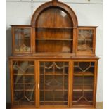 An early 20th Century inlaid mahogany display cabinet.