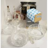 A selection of crystal and other glassware,