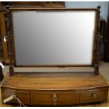 A Victorian mahogany and banded swing toilet mirror.