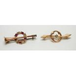 Two Edwardian brooches