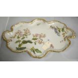 A George Jones floral and gilt decorated platter.
