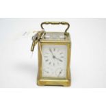 A 19th Century French brass cased carriage clock