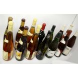 An assorted selection of bottles of table wines.