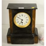 A French black slate style mantel clock