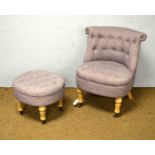 A Next Mayfair chair and footstool