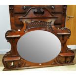 An early 20th Century overmantel mirror.