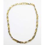 A 9ct yellow gold necklace,