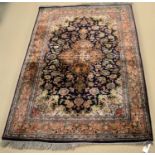 A Hereke silk rug,