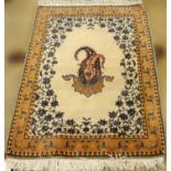 A small Persian rug,