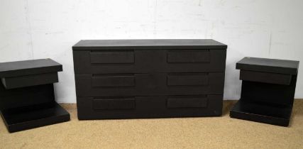 A contemporary chest of three drawers.