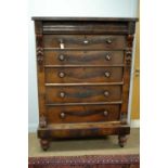 A Victorian mahogany Scotch chest.