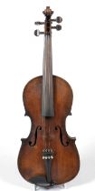 Stradivarius style violin, two bows