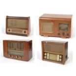 Four Vintage radios