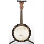 A banjolele cased