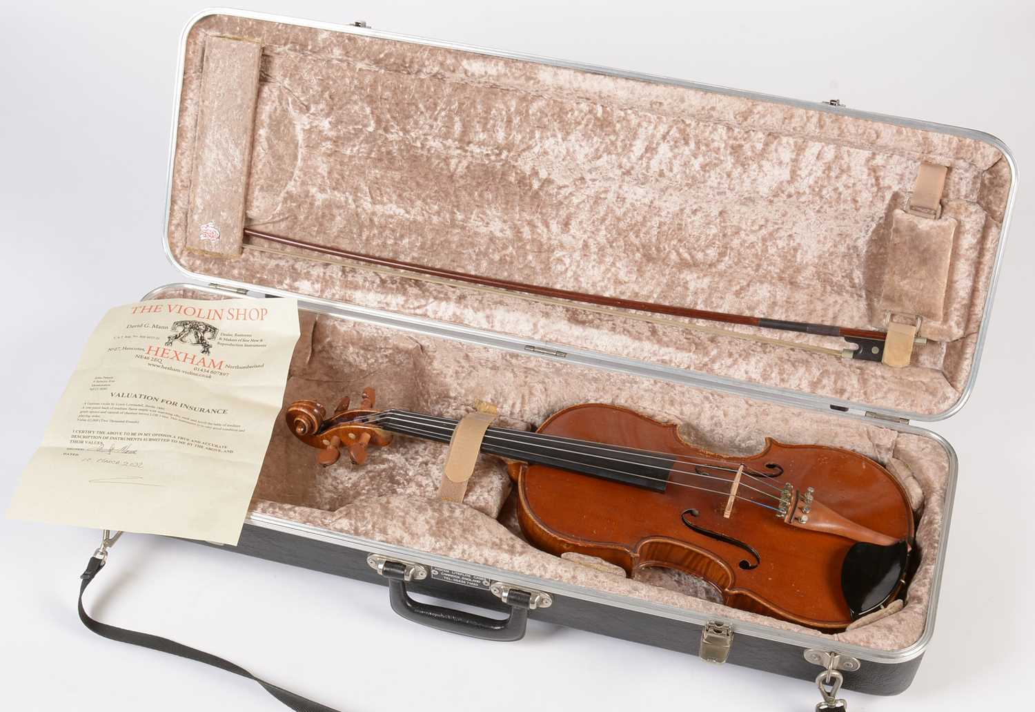 Louis Lowendall Violin, bow and case. - Bild 15 aus 15