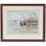 F. Johnson - Safe Harbour, Sunderland | watercolour