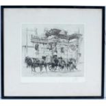 William Walcot - The Forum of Minerva | drypoint and etching