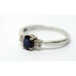 A sapphire and diamond ring,