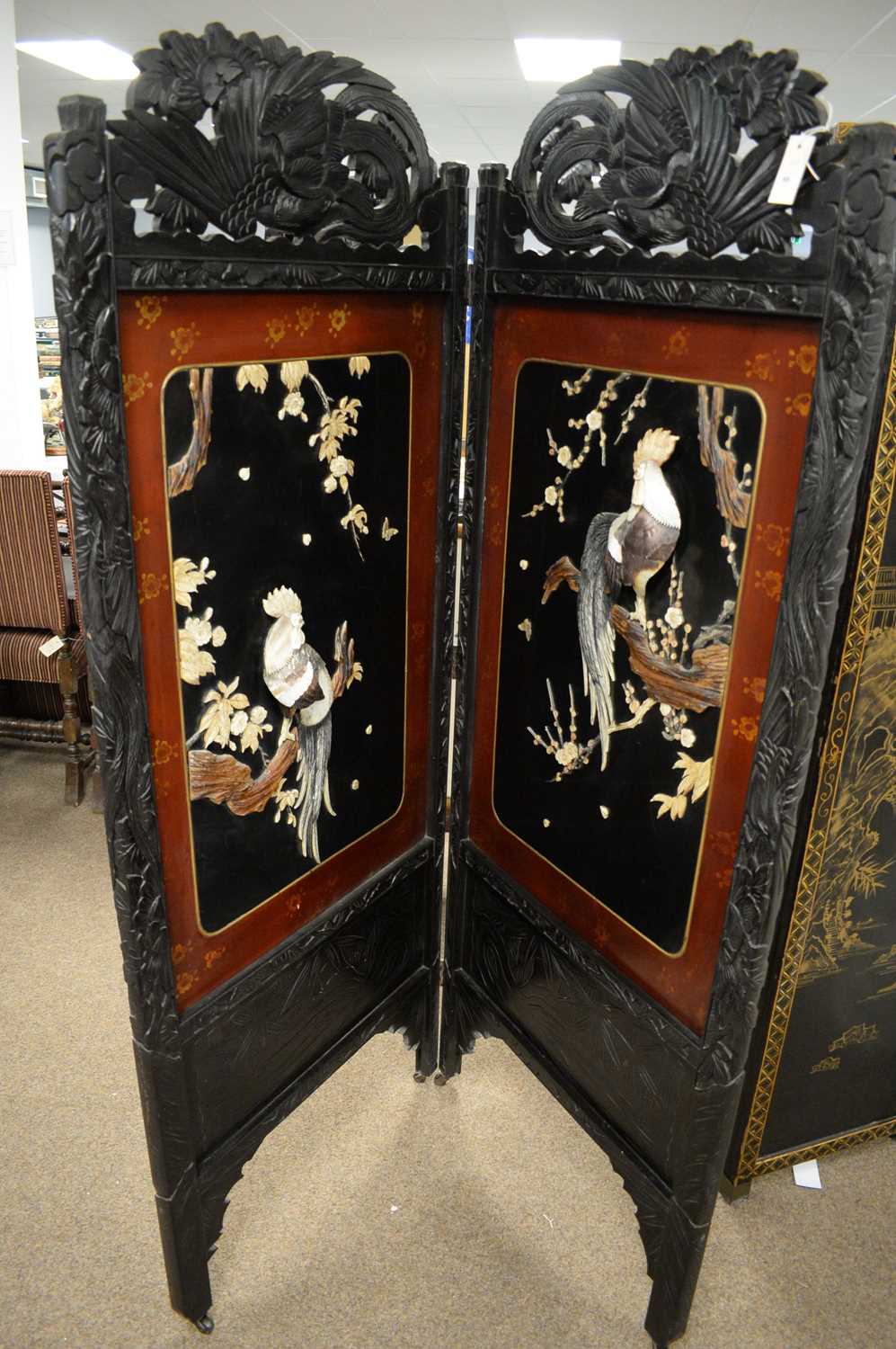 A Japanese shibayama screen