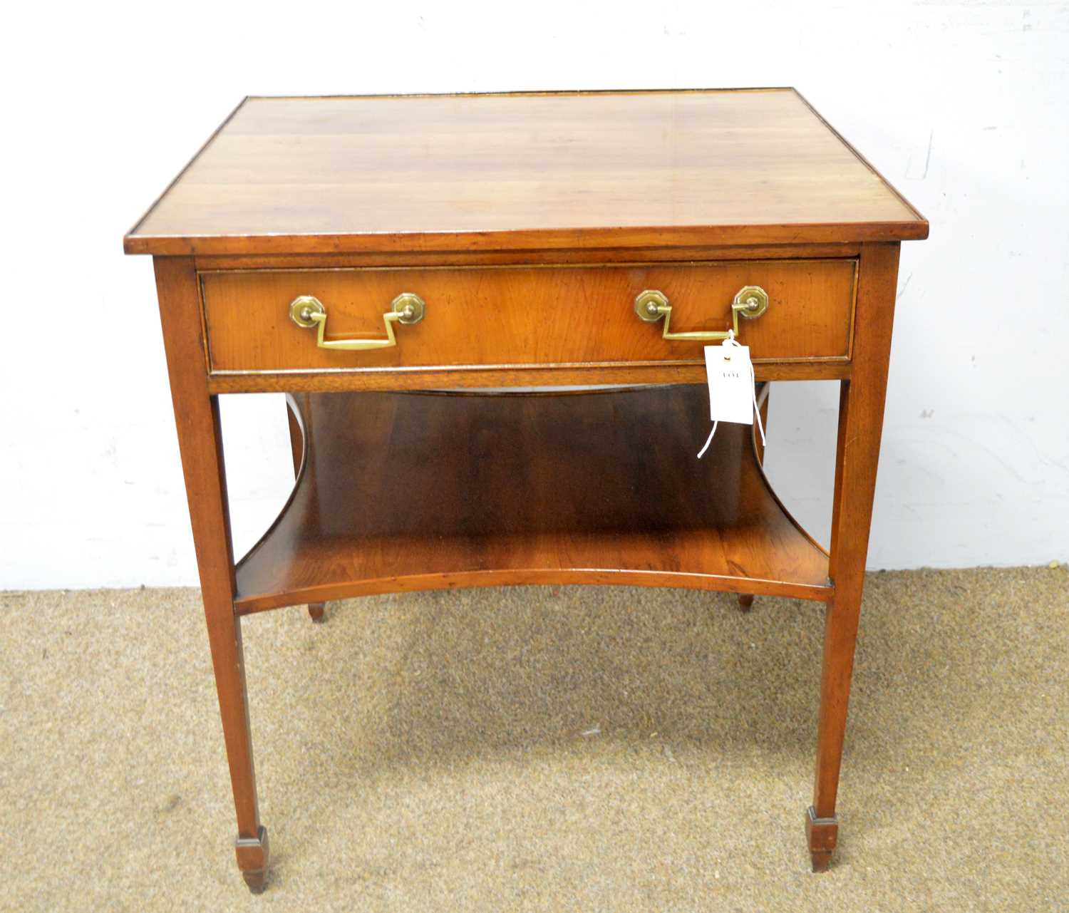 A Georgian style walnut side table