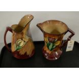 Two various H & K Tunstall 'Tulip Time' hand-painted water jugs.