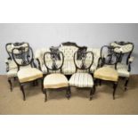 A late Victorian carved Salon Suite