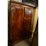 A Victorian mahogany two door wardrobe