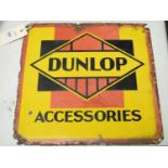A Dunlop Accessories enamel advertising sign.