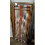 Two various vintage folding deck chairs