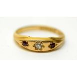 A late Victorian ruby and diamond ring