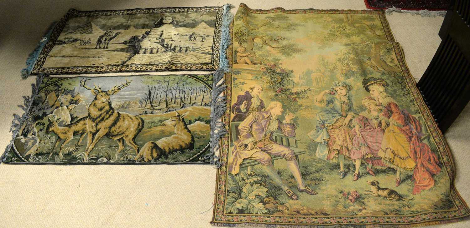 A selection of 20th Century tapestries.