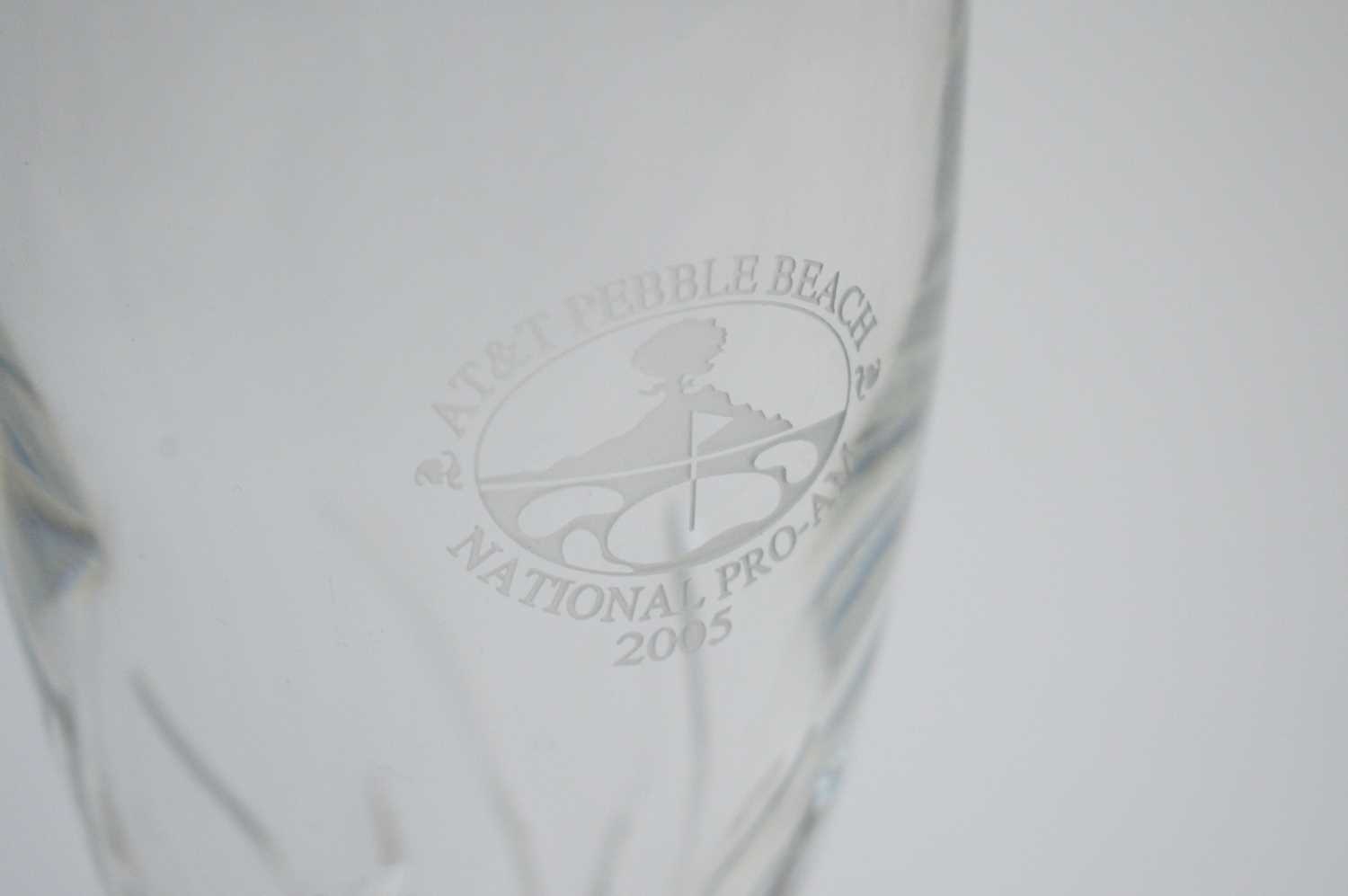 Various glass items etched with golf related inscriptions - Image 2 of 4
